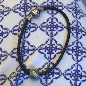 Black woven Pandora bracelet